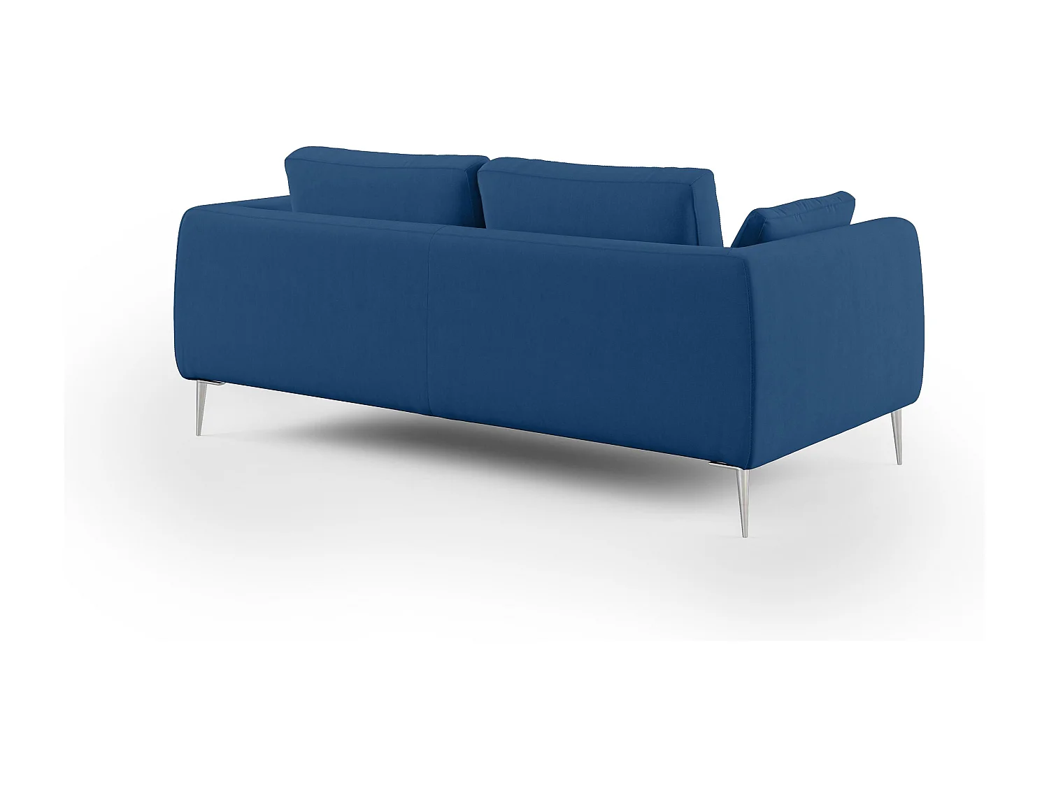 Plano modernes Sofa aus abwaschbarer technischer Mikrofaser T11 196 cm blau