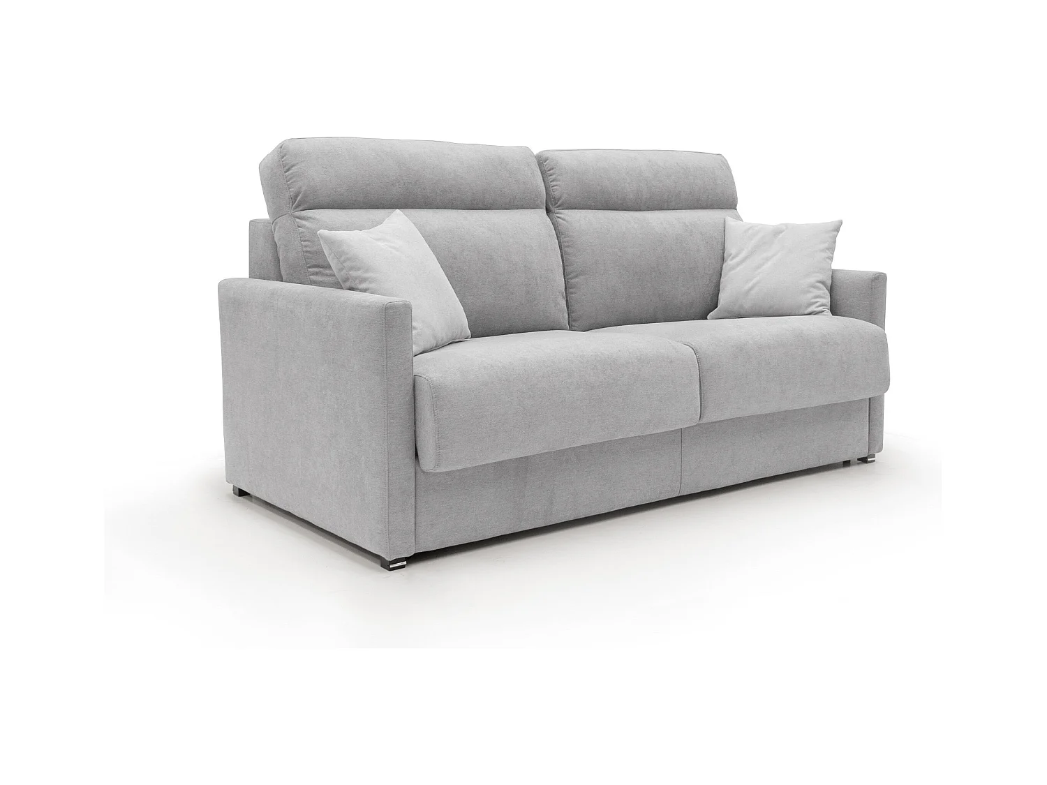 Margot Canapé lit convertible en tissu doux imperméable T02 176 cm (mat. 140x197) gris clair