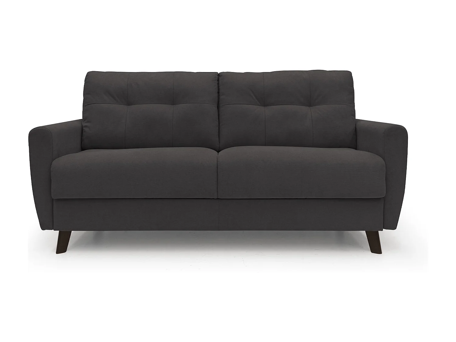Callisto Schlafsofa aus weichem, wasserfestem Stoff T02 168 cm (mat. 120x197) schwarz