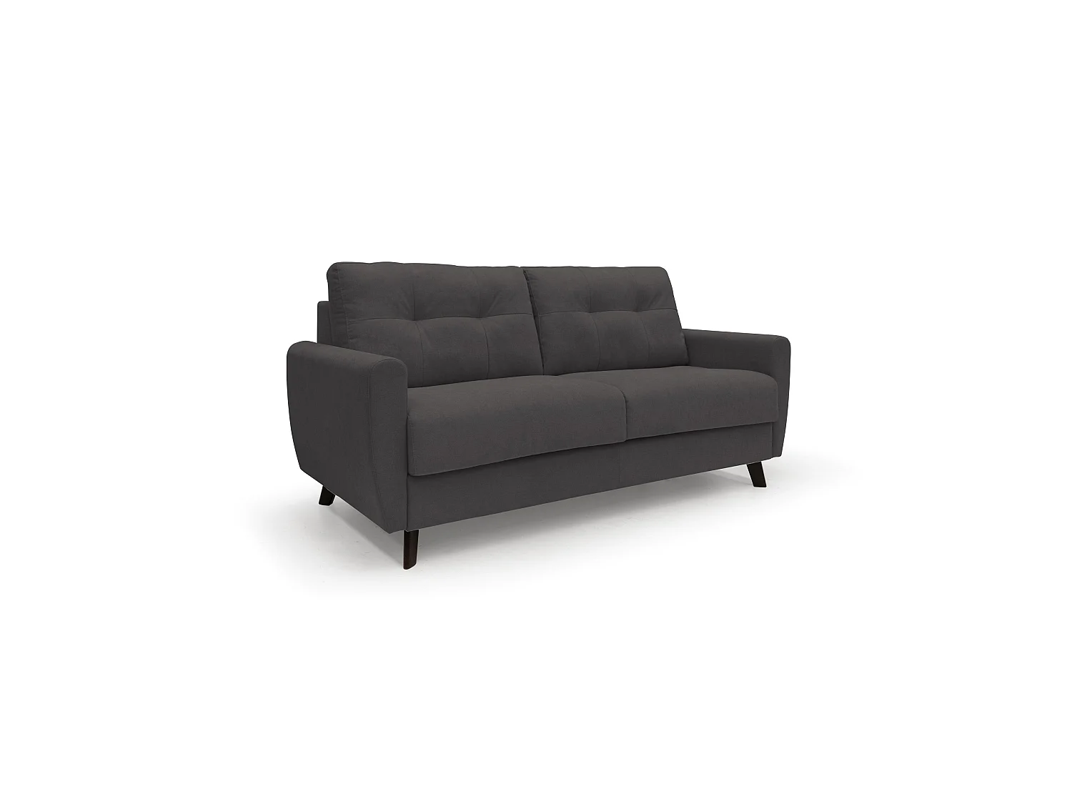 Callisto Canapé lit convertible en tissu doux imperméable T02 168 cm (mat. 120x197) noir