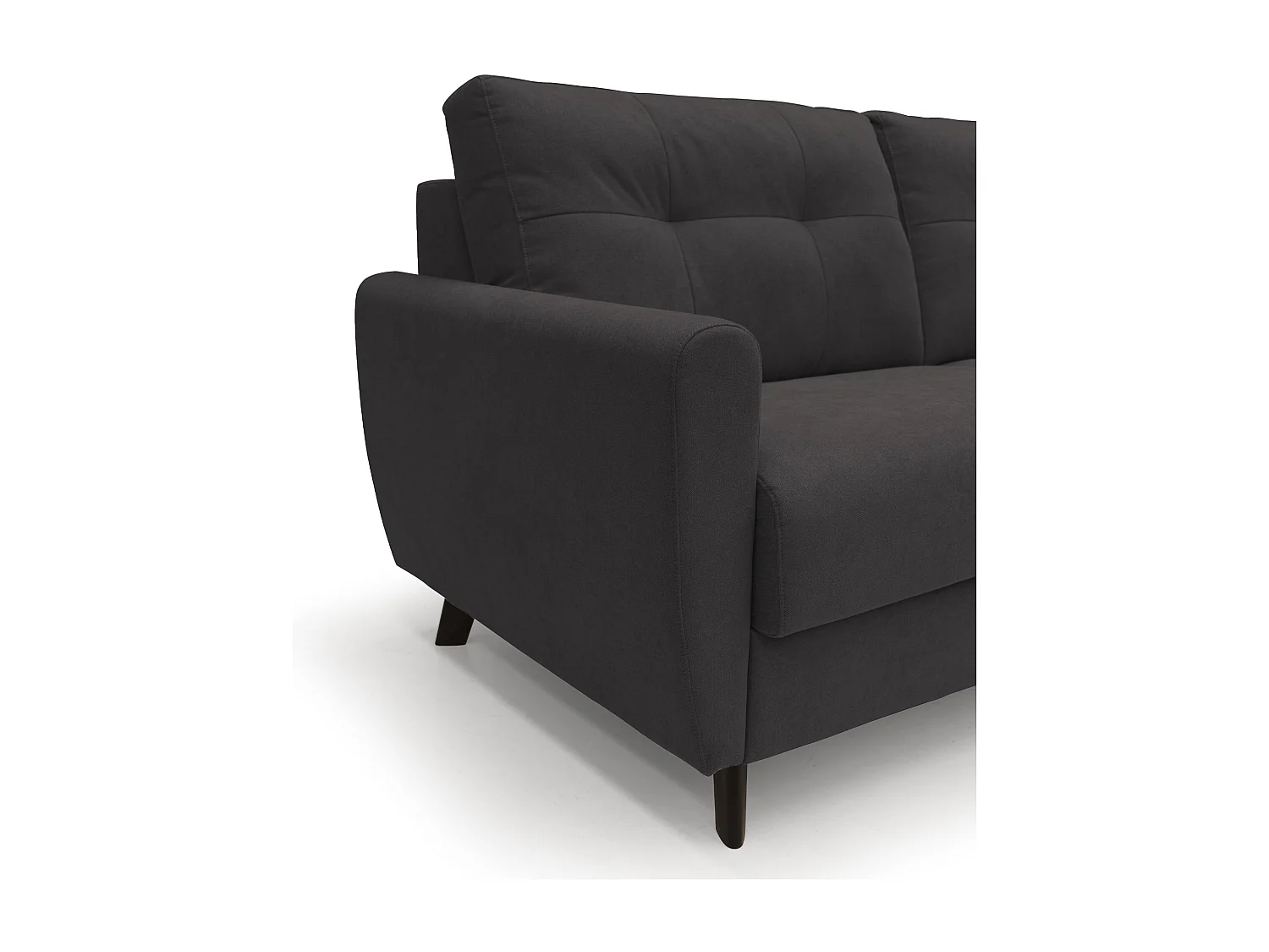 Callisto Sofá cama convertible de tela suave e impermeable 168 cm (mat. 120x197) Negro