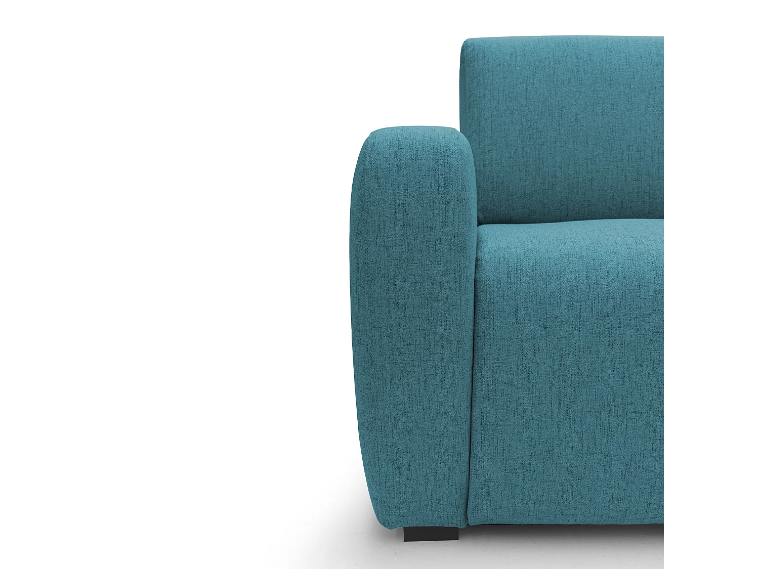 Duna Sofá cama convertible con colchón de 20 cm de tela suave flameada e impermeable 195 cm (mat. 140x197) Azul Claro