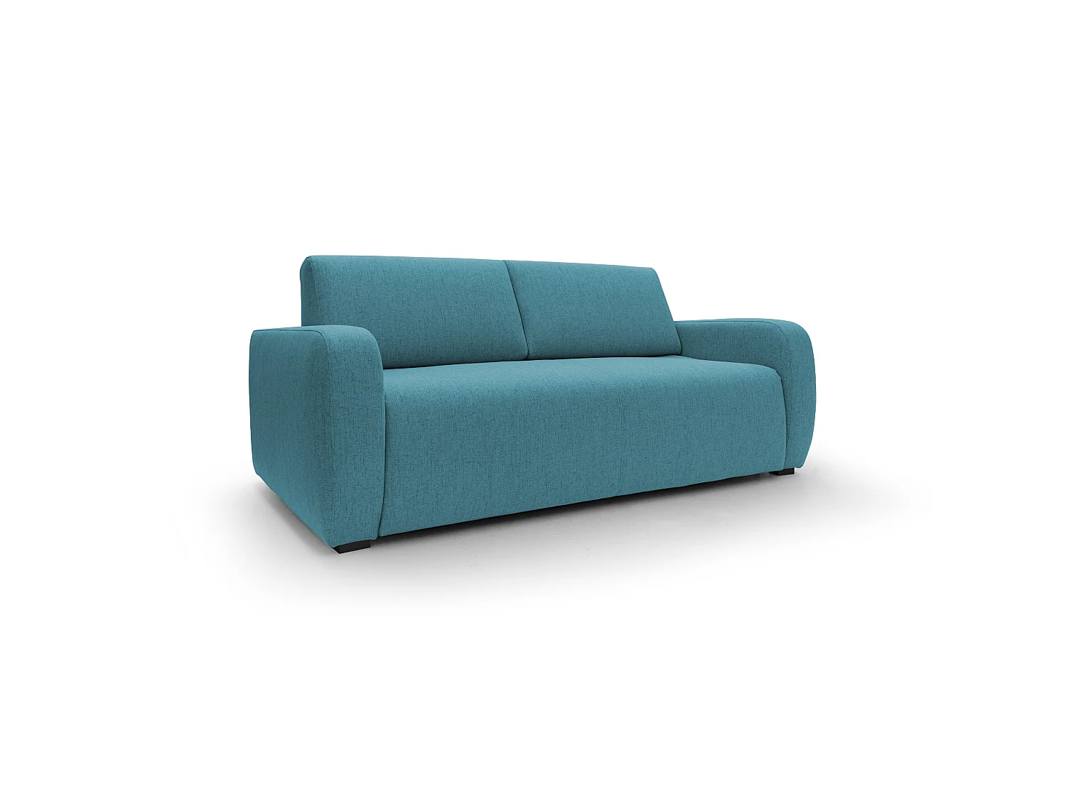 Duna Schlafsofa mit 20 cm Matratze aus wasserfestem Stoff T03 195 cm (mat. 140x197) hellblau