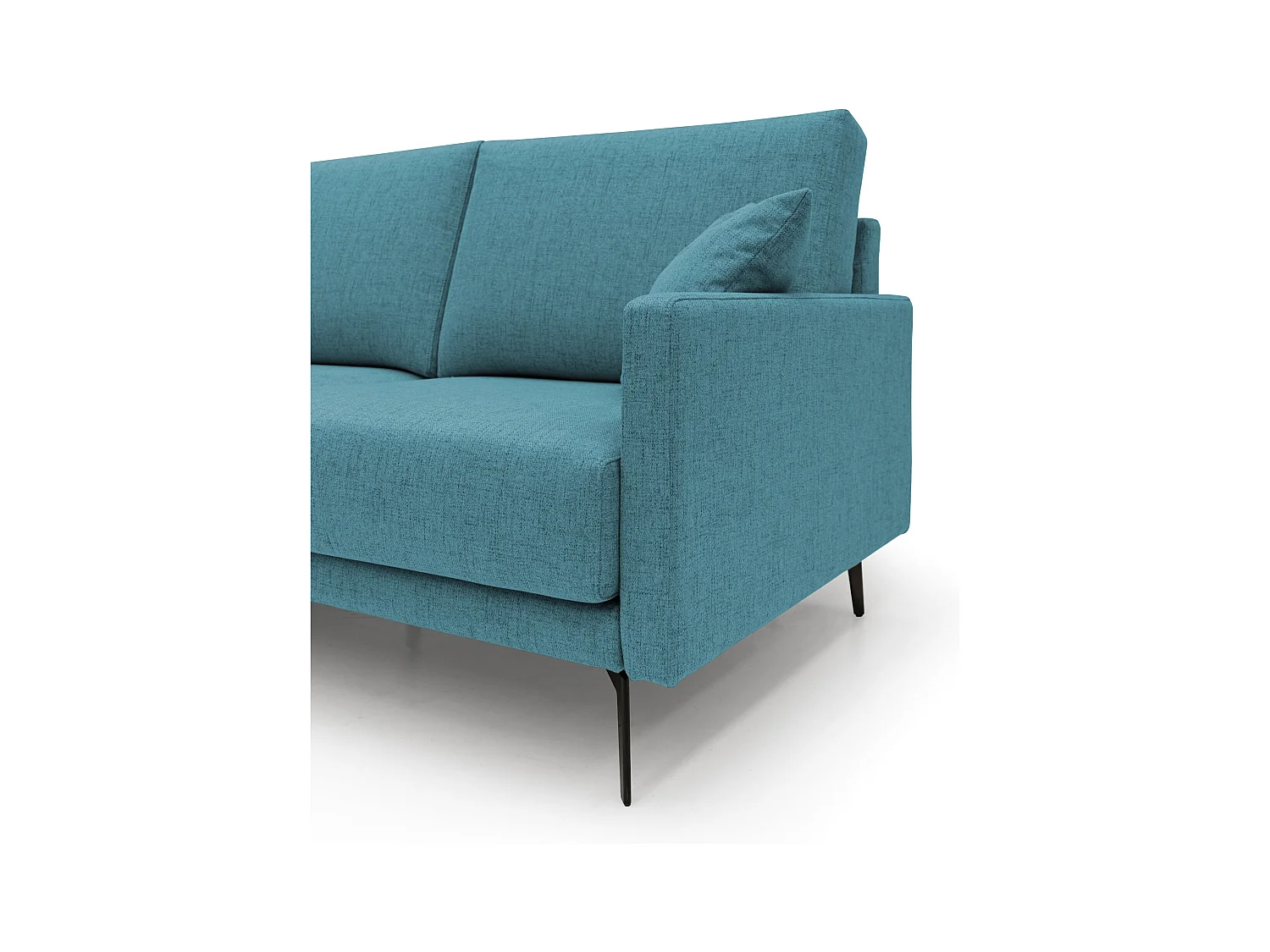 Saturno Sofá moderno en tela suave e impermeable 160 cm Azul Claro