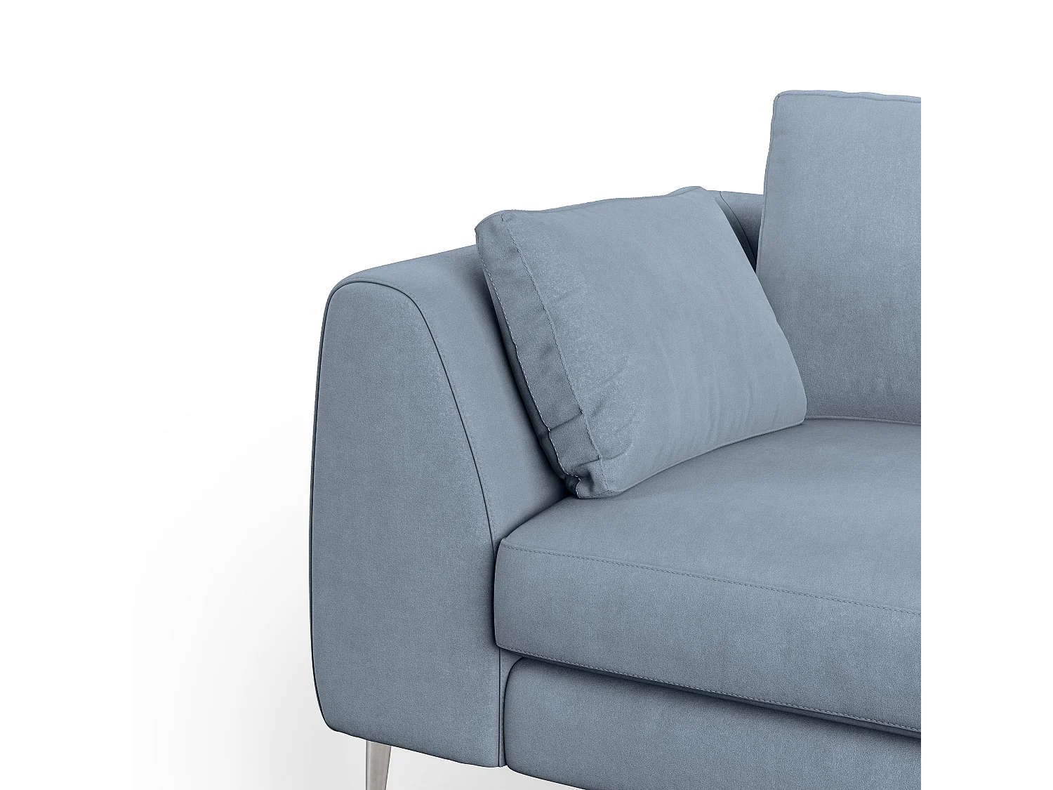 Plano modernes Sofa aus abwaschbarer technischer Mikrofaser T11 196 cm baby blau