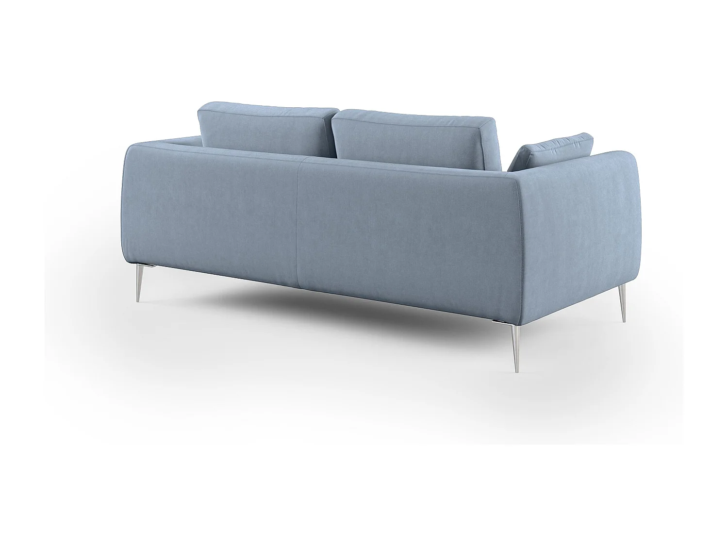 Plano modernes Sofa aus abwaschbarer technischer Mikrofaser T11 196 cm baby blau