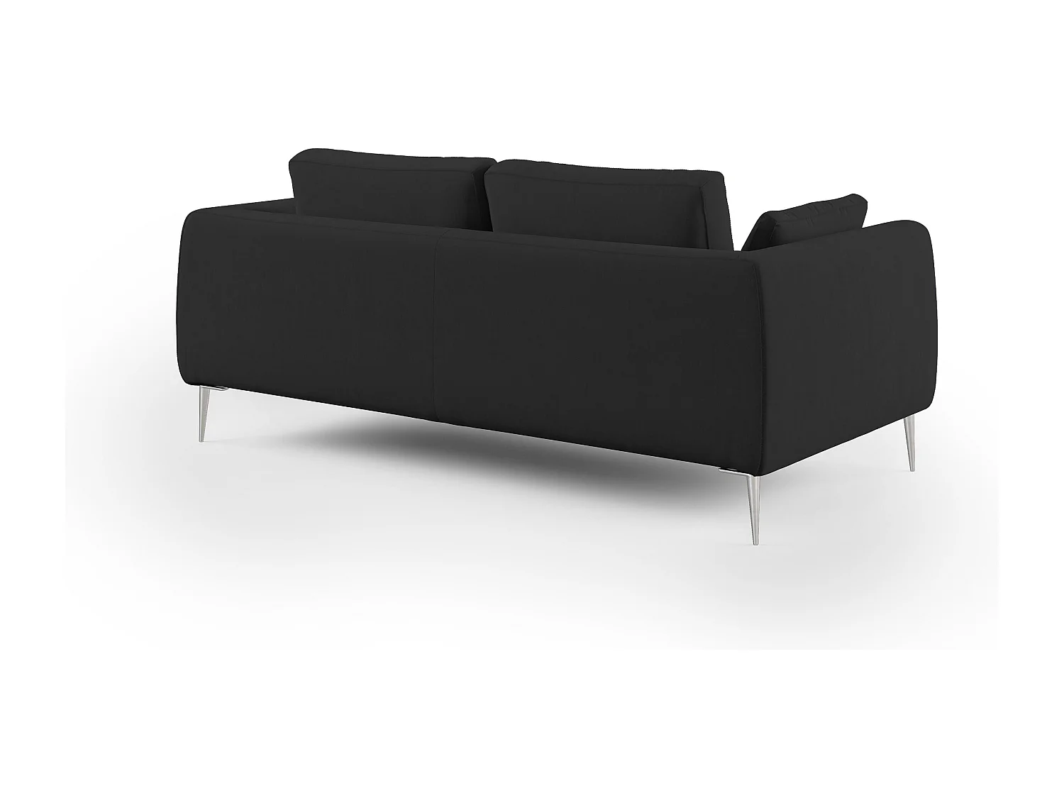 Plano Canapé moderne en microfibre technique détachable T11 196 cm noir