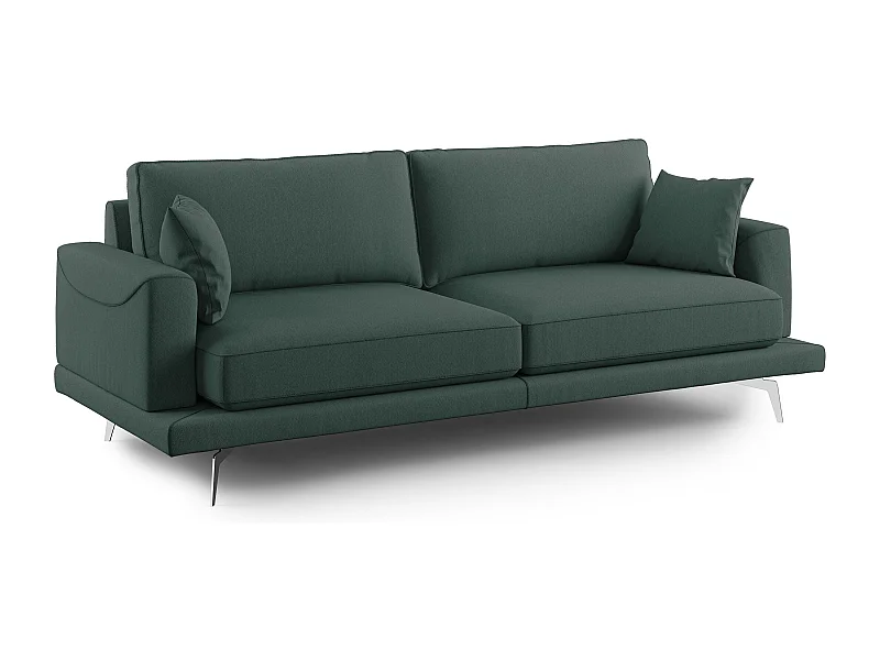 Dorian modernes Sofa aus weichem, schmutzabweisendem Stoff T05 178 cm grün