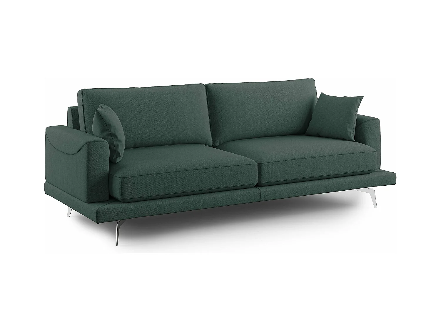 Dorian Canapé moderne en tissu doux anti-tache T05 178 cm vert