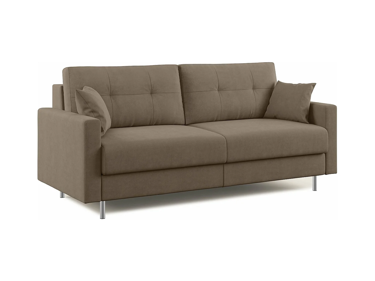 Megan Canapé convertible en microfibre détachable T11 208 cm (mat. 160x197) brun