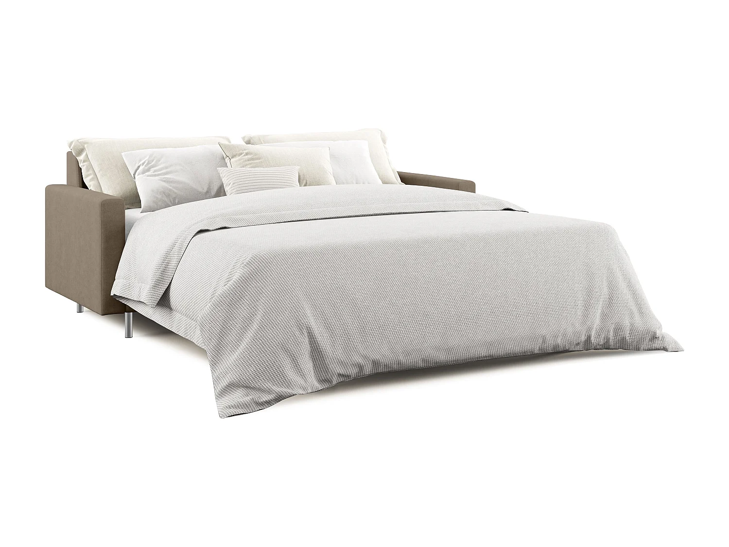 Megan Schlafsofa aus abwaschbarer Mikrofaser T11 208 cm (mat. 160x197) Braun