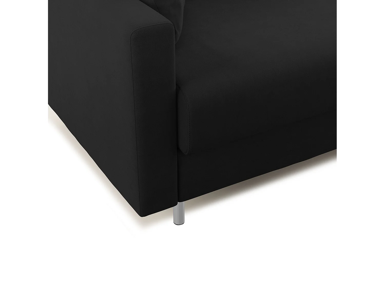 Megan Sofá convertible en microfibra extraíble 188 cm (mat. 140x197) Negro