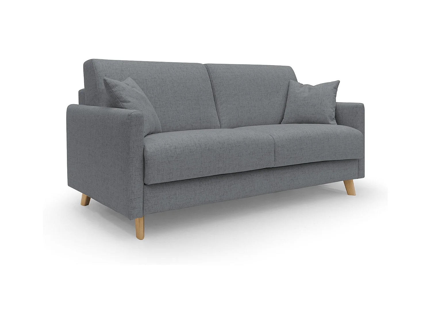 Edgar Canapé lit convertible en tissu FELIS imperméable T03 200 cm (mat. 160x197) gris