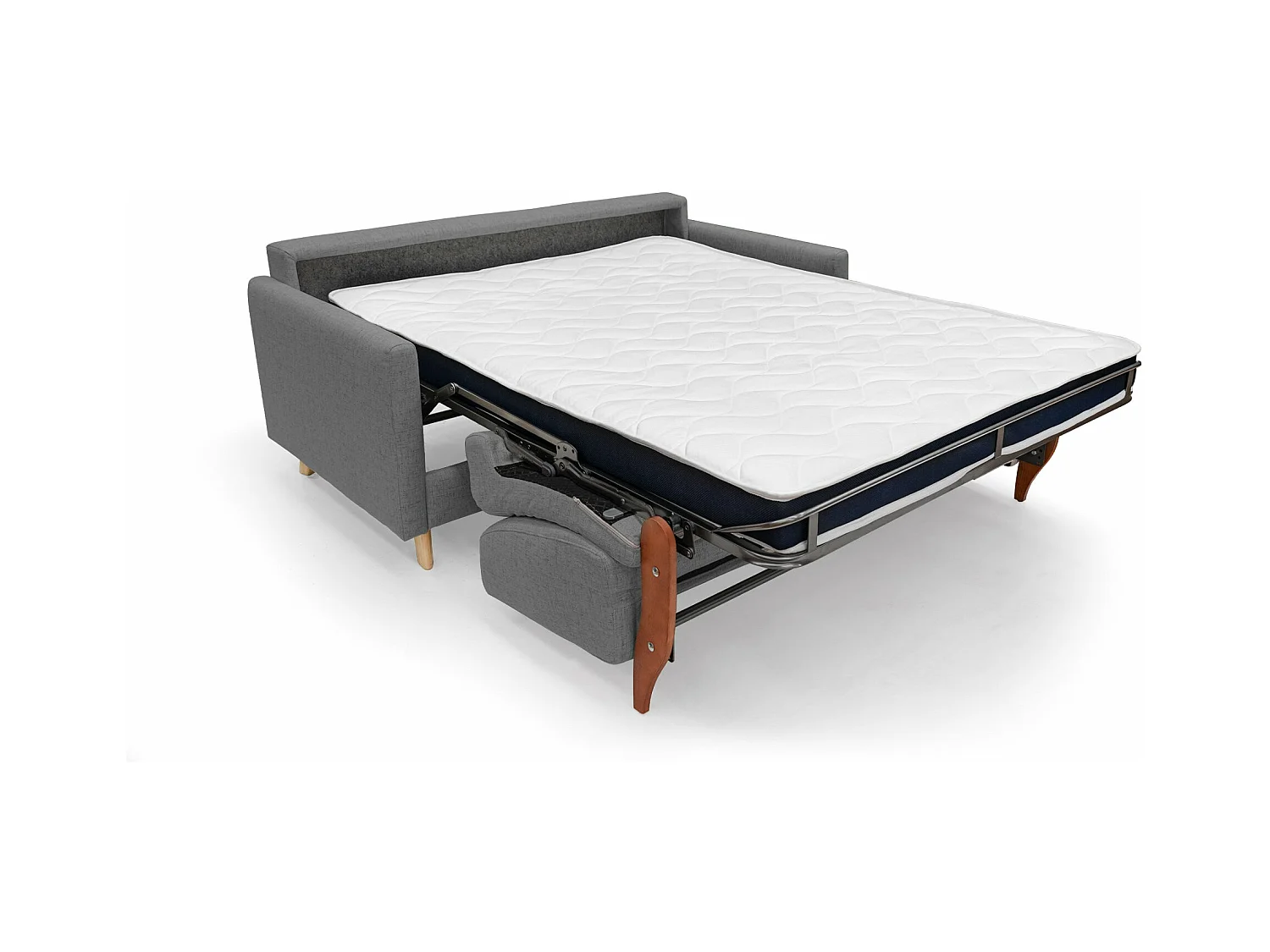 Edgar Sofá cama convertible en tela FELIS impermeable 200 cm (mat. 160x197) Gris