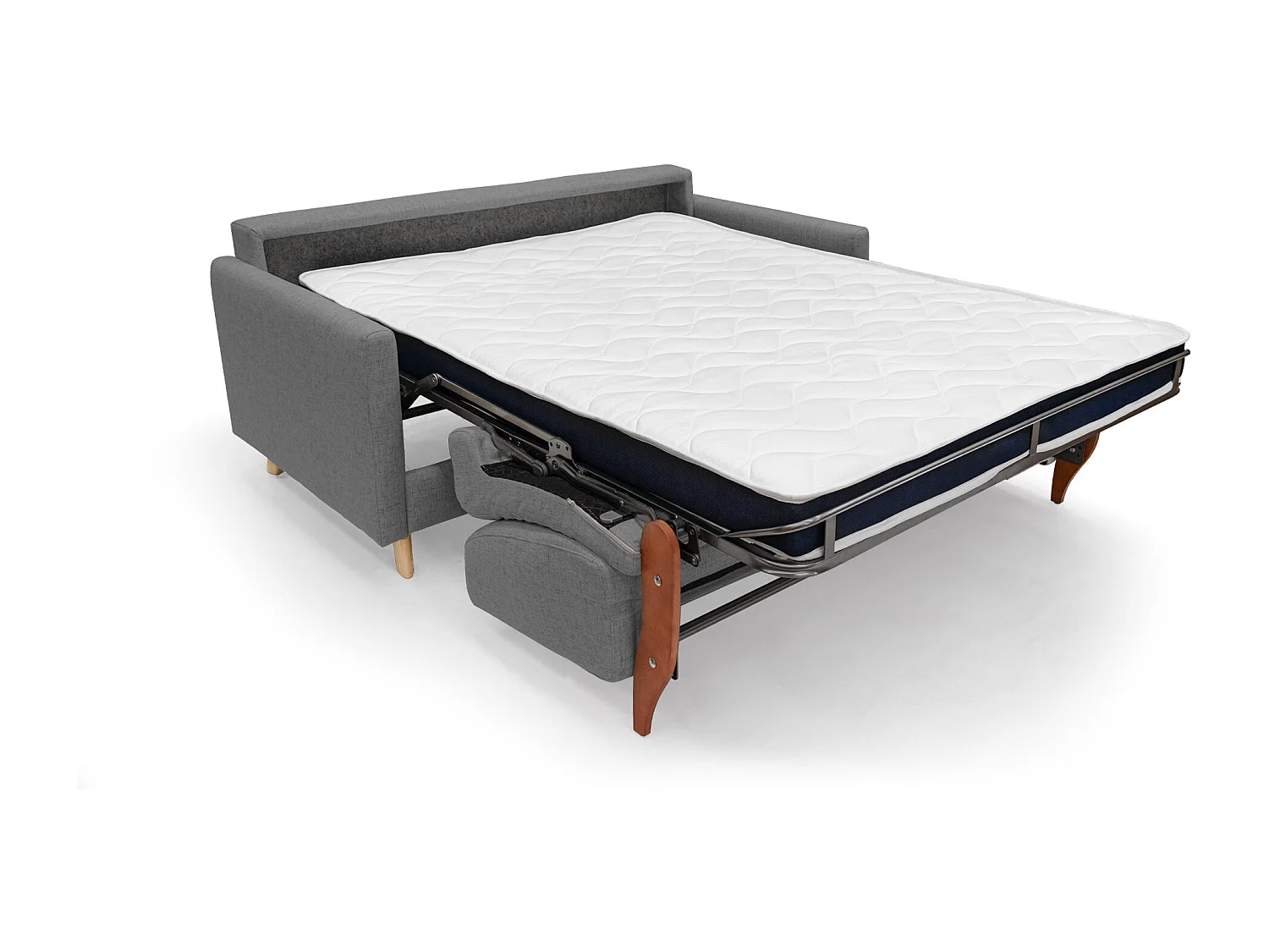 Edgar Sofá cama convertible en tela FELIS impermeable 200 cm (mat. 160x197) Gris