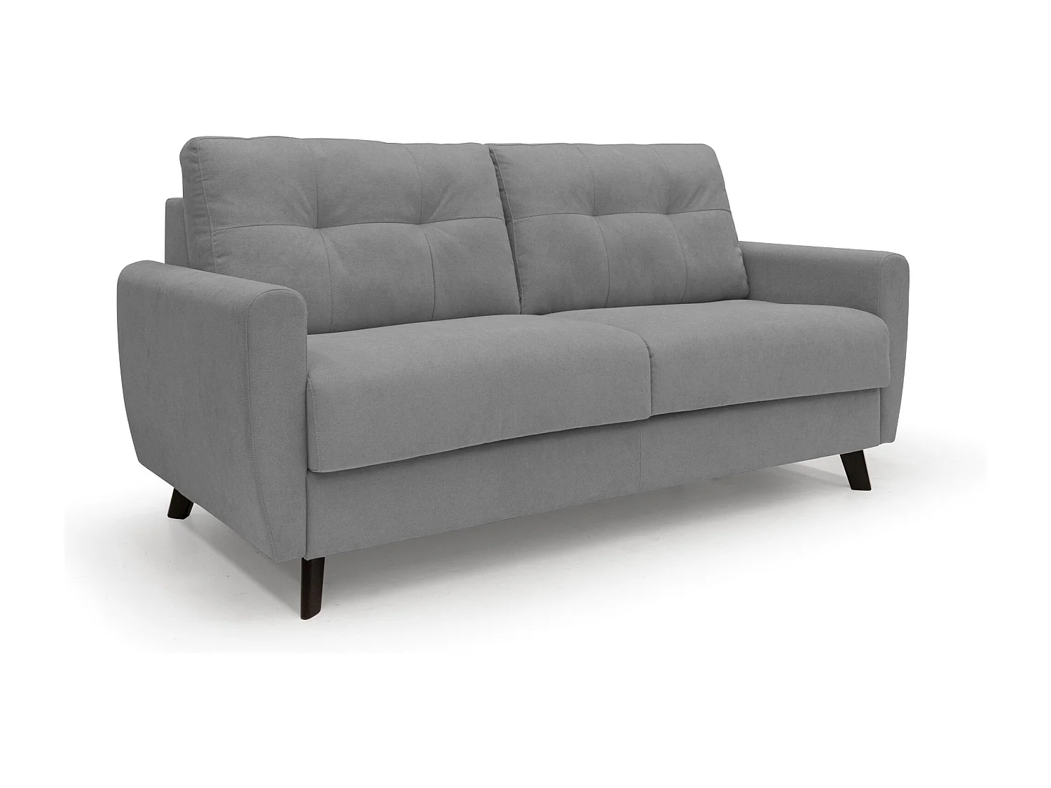Callisto Schlafsofa aus weichem, wasserfestem Stoff T02 188 cm (mat. 140x197) grau
