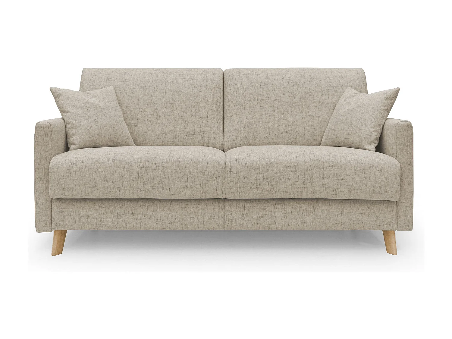 Edgar Sofá cama convertible en tela FELIS impermeable 180 cm (mat. 140x197) Beige