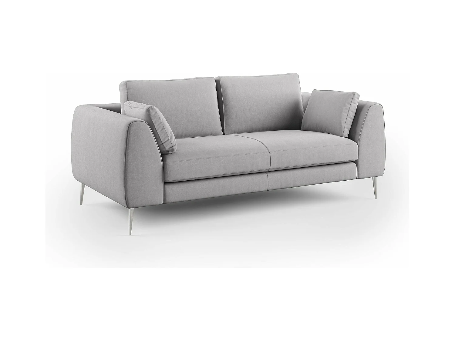 Plano Canapé moderne en microfibre technique détachable T11 196 cm gris