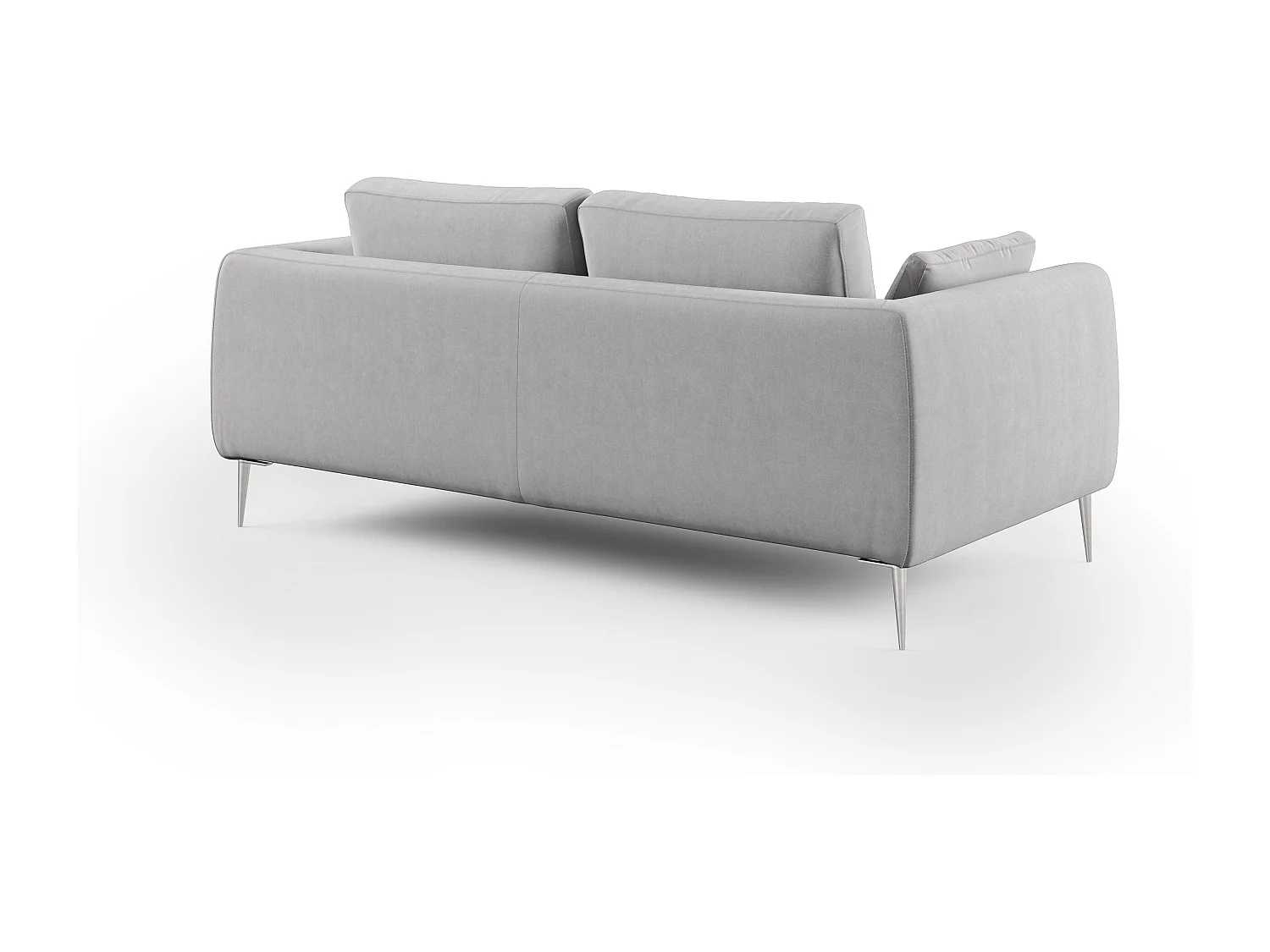 Plano modernes Sofa aus abwaschbarer technischer Mikrofaser T11 196 cm grau