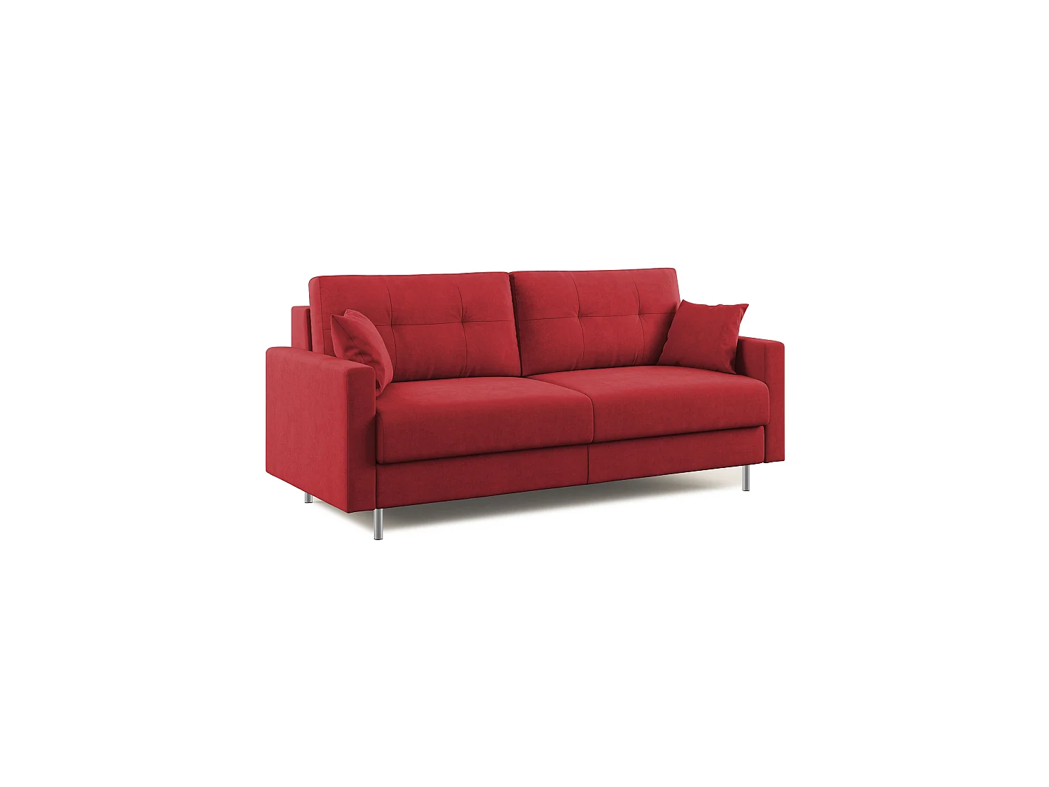 Megan Sofá convertible en microfibra extraíble 168 cm (mat. 120x197) Rojo