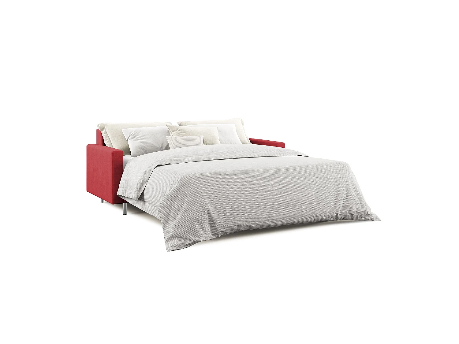 Megan Sofá convertible en microfibra extraíble 168 cm (mat. 120x197) Rojo