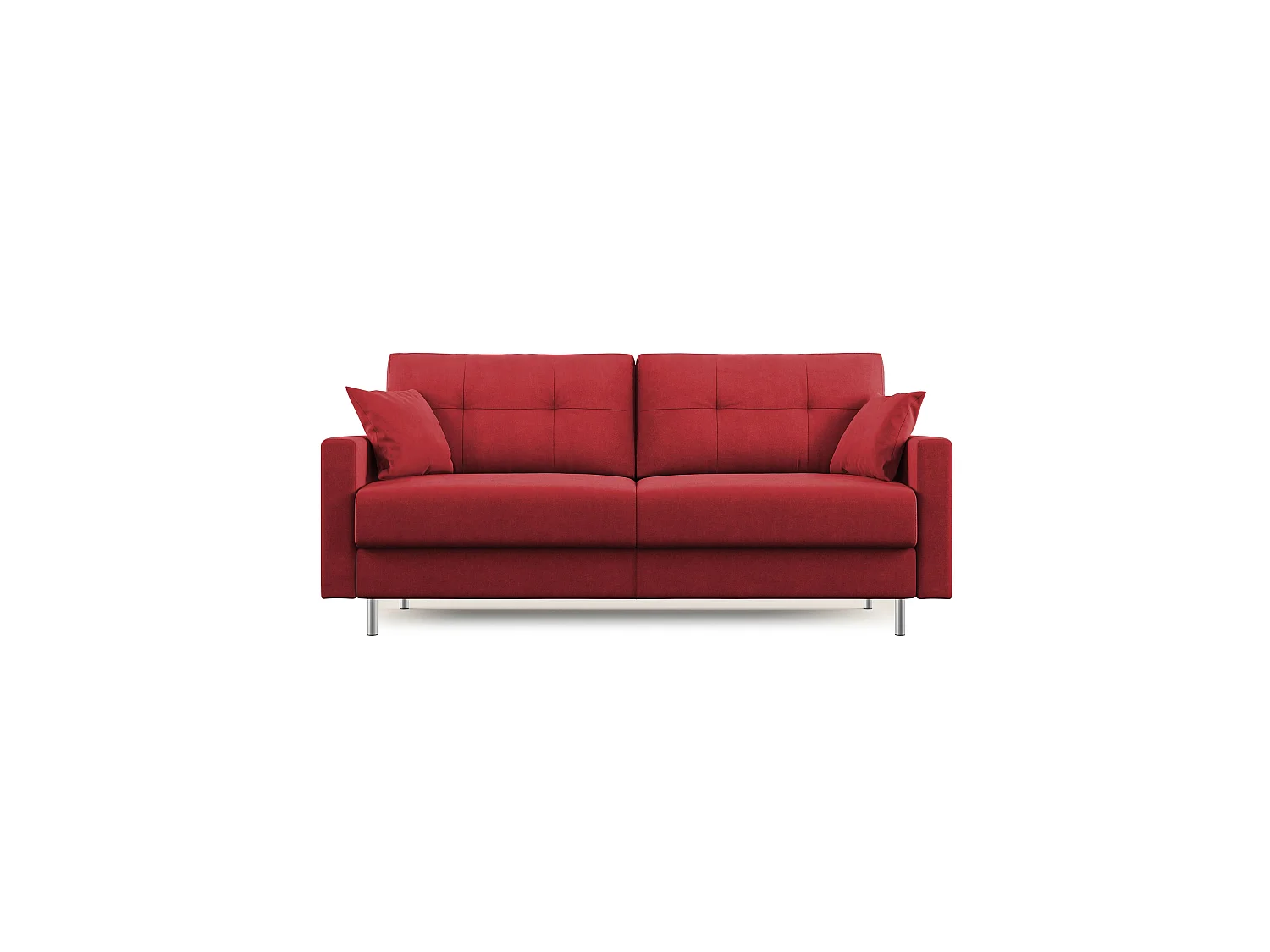 Megan Sofá convertible en microfibra extraíble 168 cm (mat. 120x197) Rojo