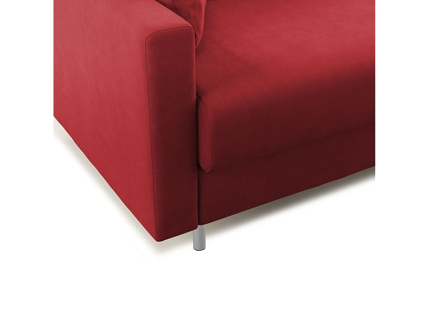 Megan Sofá convertible en microfibra extraíble 168 cm (mat. 120x197) Rojo
