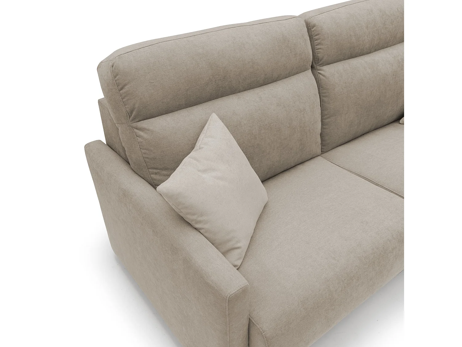 Margot Sofá cama convertible en tela suave impermeable 196 cm (mat. 160x197) Beige