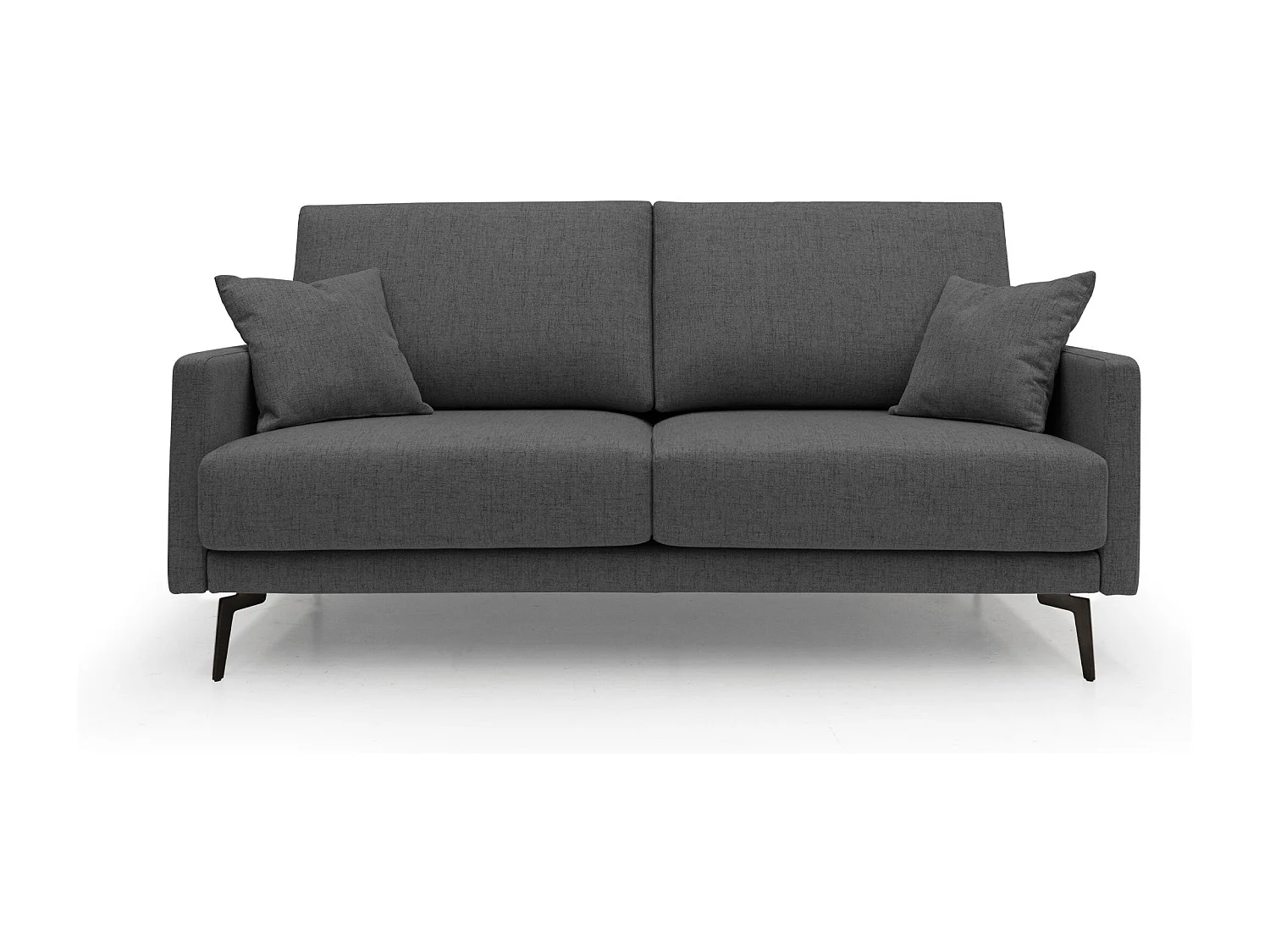Saturno modernes Sofa aus weichem wasserfestem Stoff T03 140 cm anthrazit