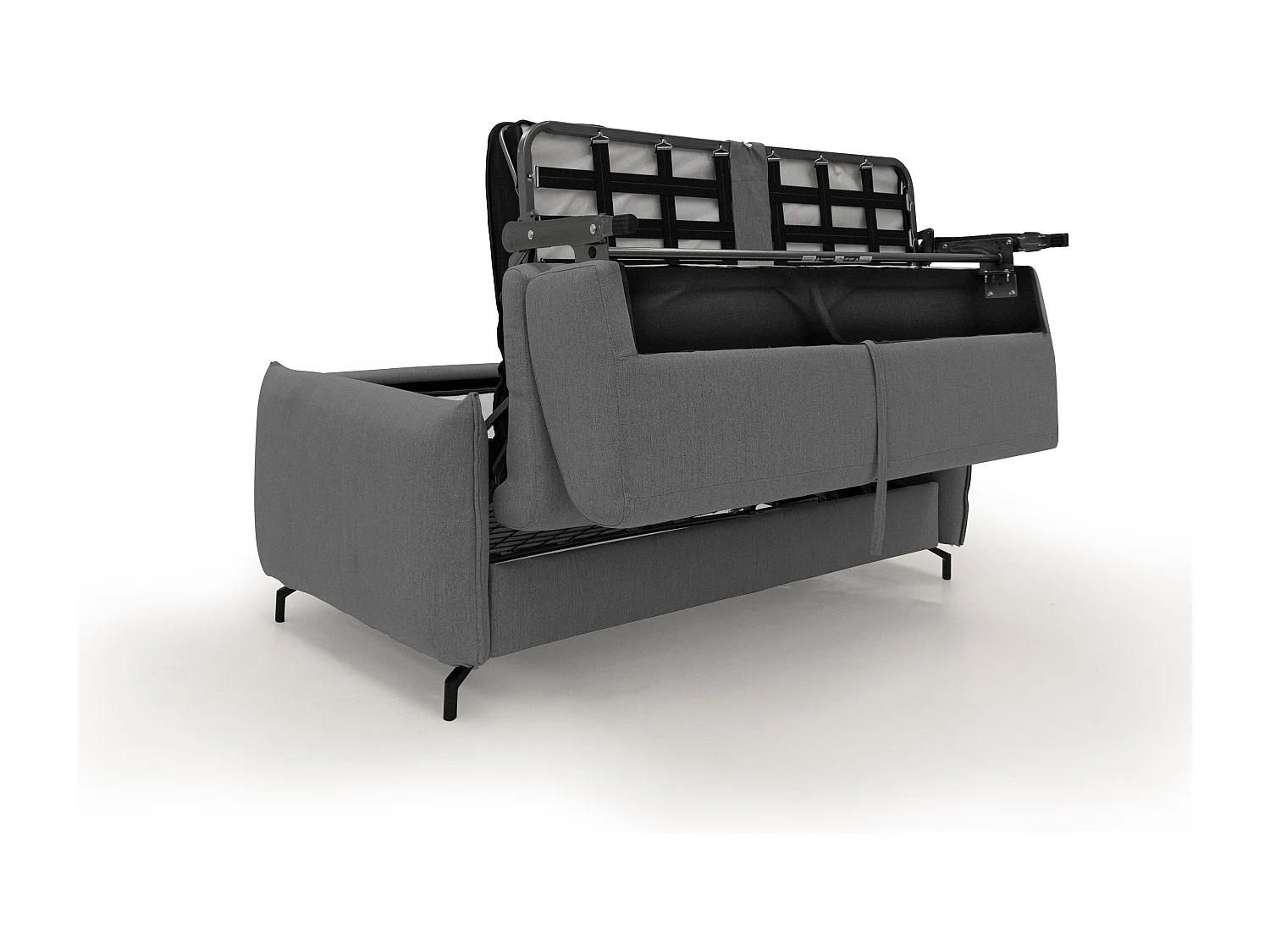 Scarlet Sofá cama convertible en tejido mixto de algodón impermeable 195 cm (mat.140x197) Antracita