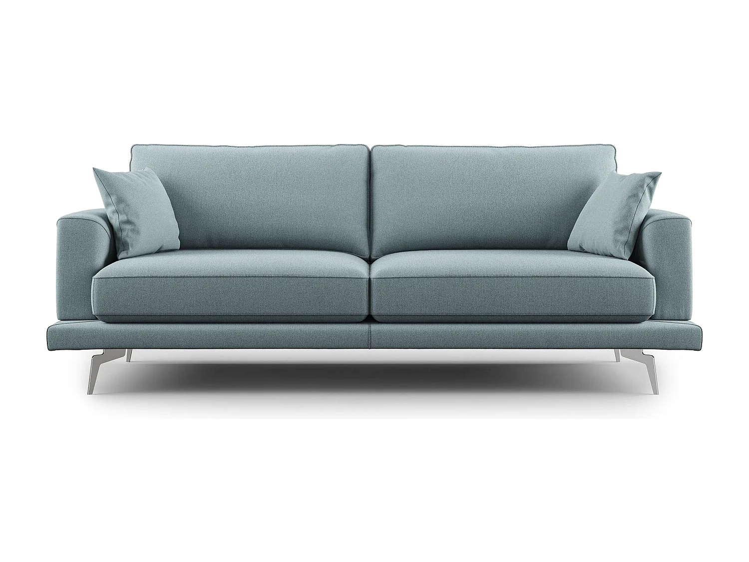 Dorian modernes Sofa aus weichem, schmutzabweisendem Stoff T05 218 cm baby blau