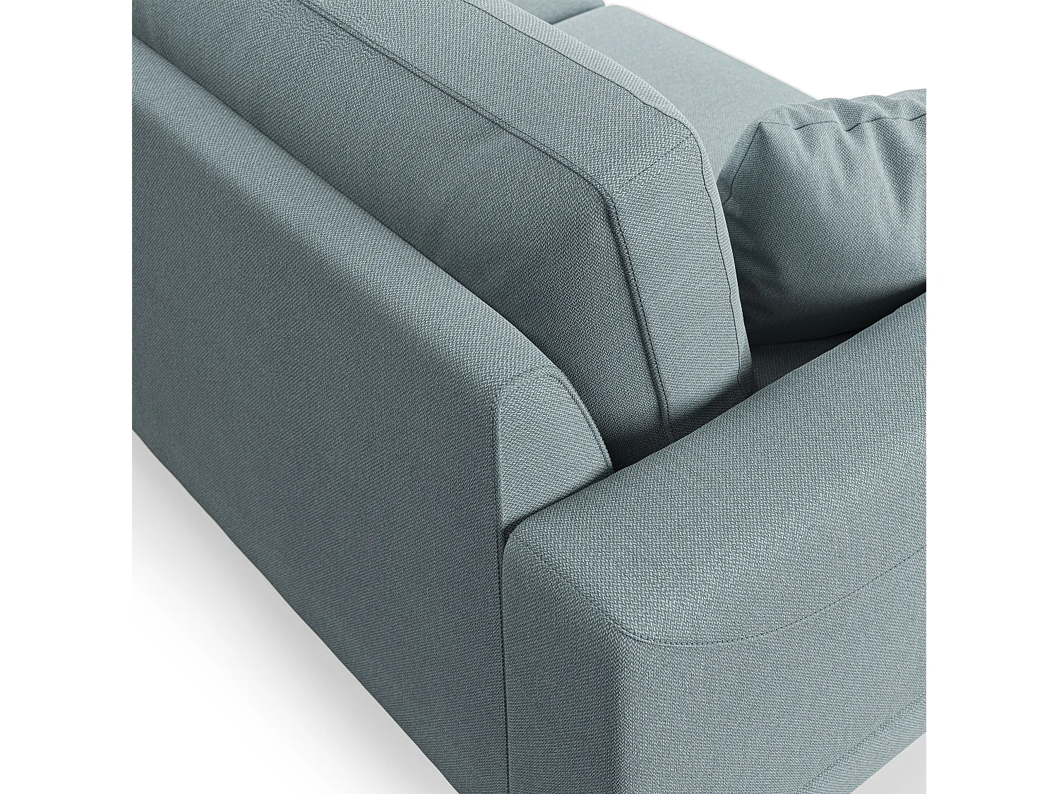 Dorian modernes Sofa aus weichem, schmutzabweisendem Stoff T05 218 cm baby blau