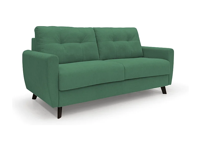 Callisto Schlafsofa aus weichem, wasserfestem Stoff T02 208 cm (mat. 160x197) grün