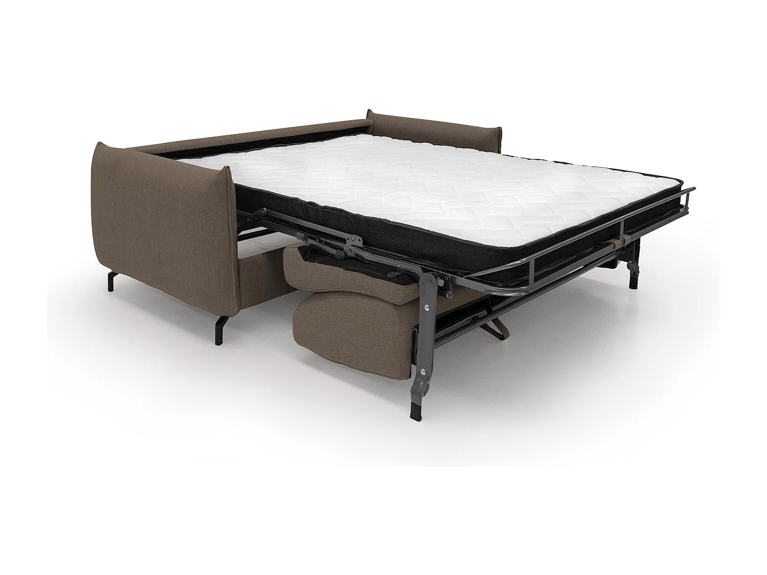 Scarlet Canapé lit convertible en tissu coton mixte imperméable T19 195 cm (mat.140x197) brun