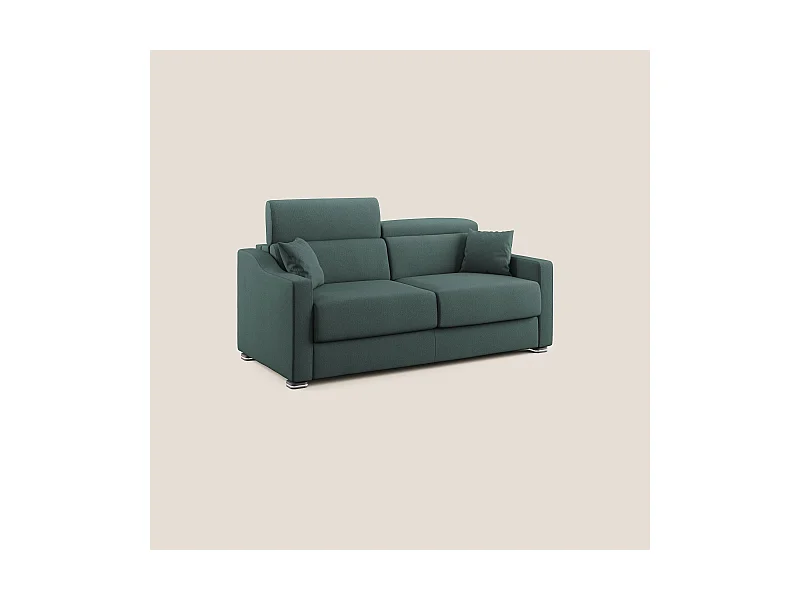 Amber Divano letto matrimoniale in tessuto smacchiabile T05 171 cm (mat. 120x197) verde