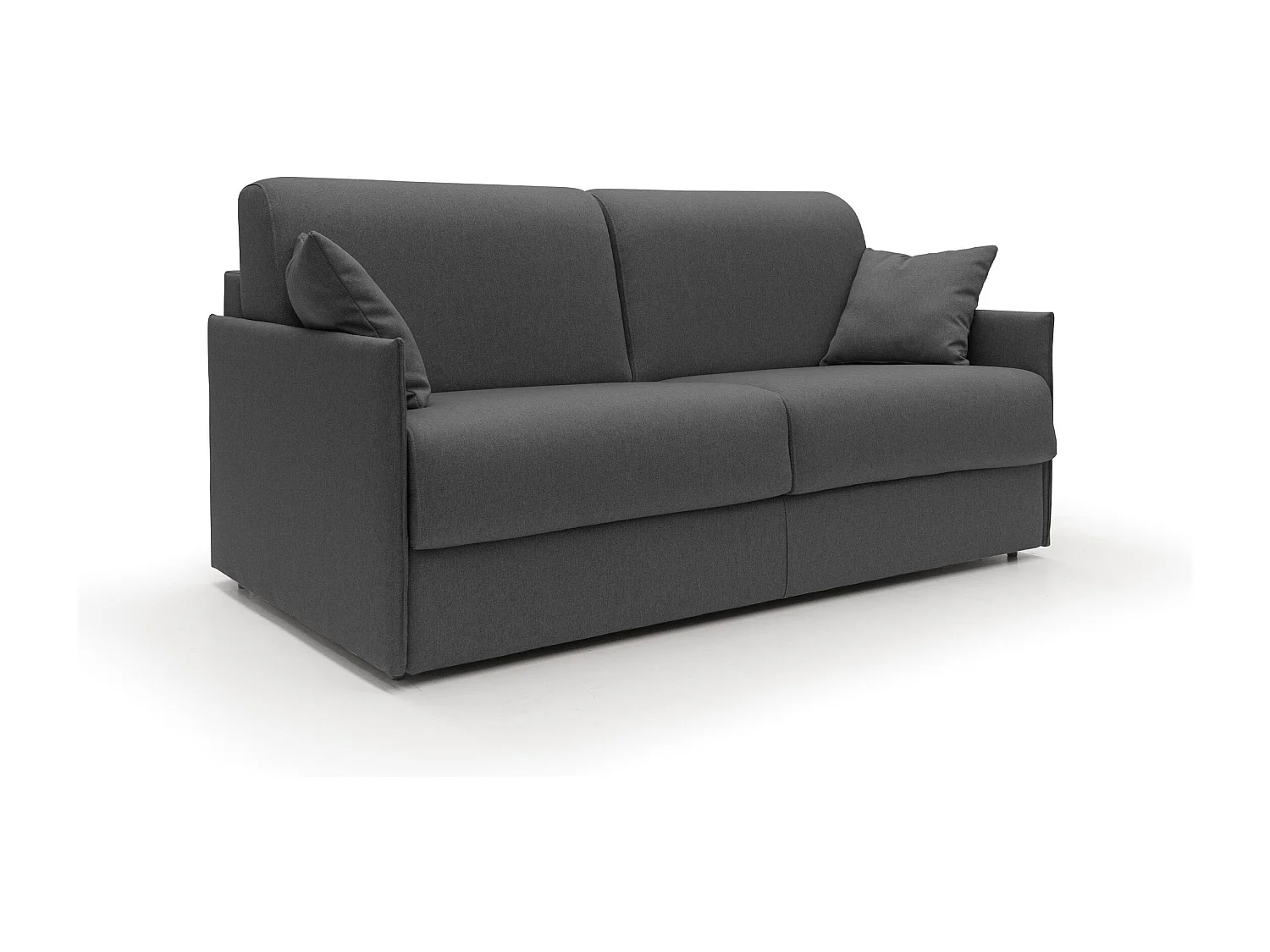 Evans Sofá cama convertible en tela impermeable 149 cm (mat. 120x197) Antracita