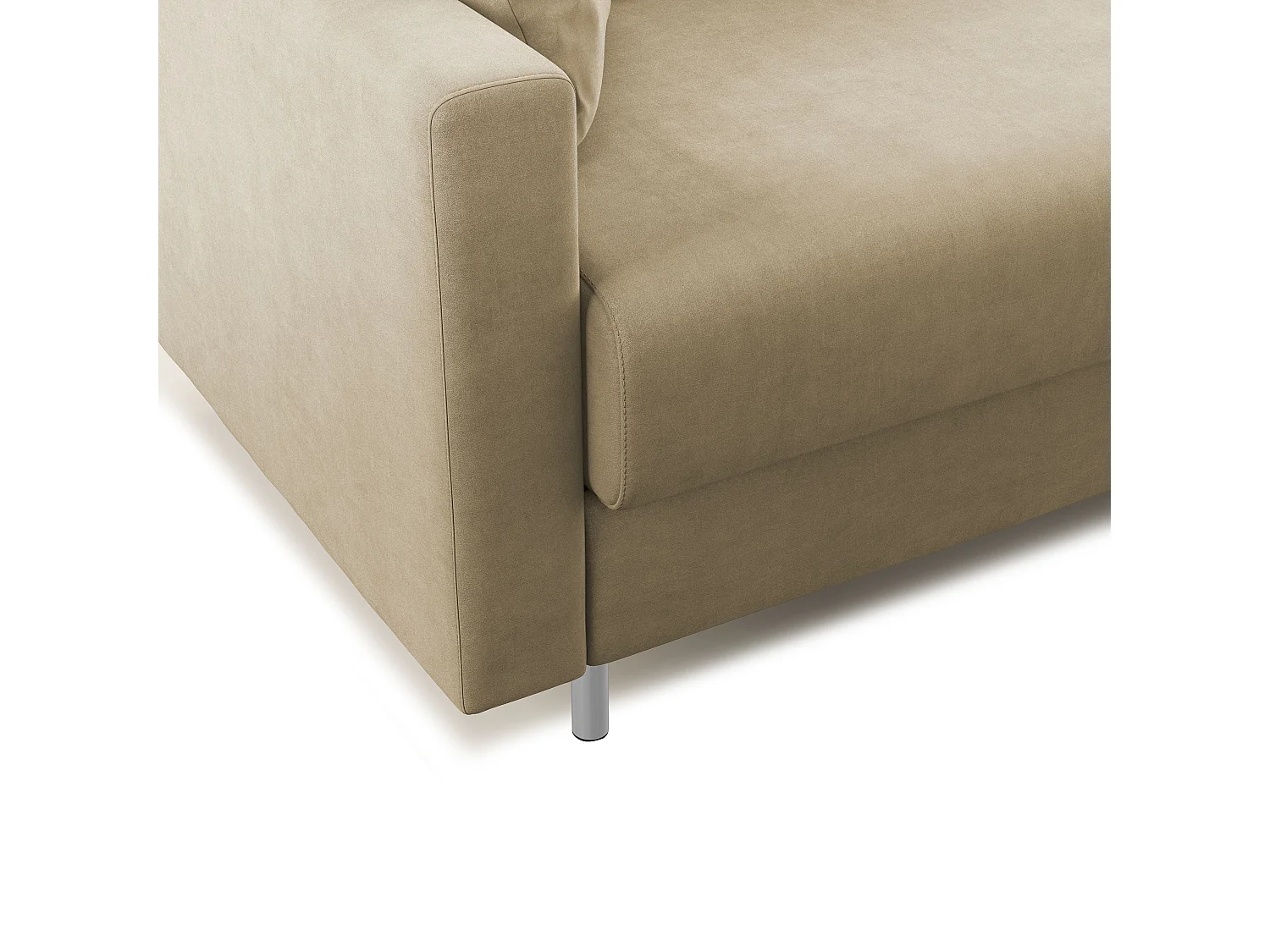 Megan Sofá convertible en microfibra extraíble 208 cm (mat. 160x197) Beige