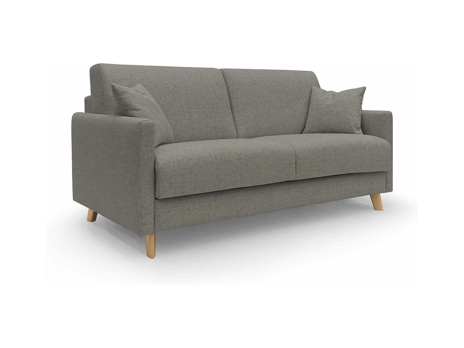 Edgar Canapé lit convertible en tissu FELIS imperméable T03 160 cm (mat. 120x197) taupe