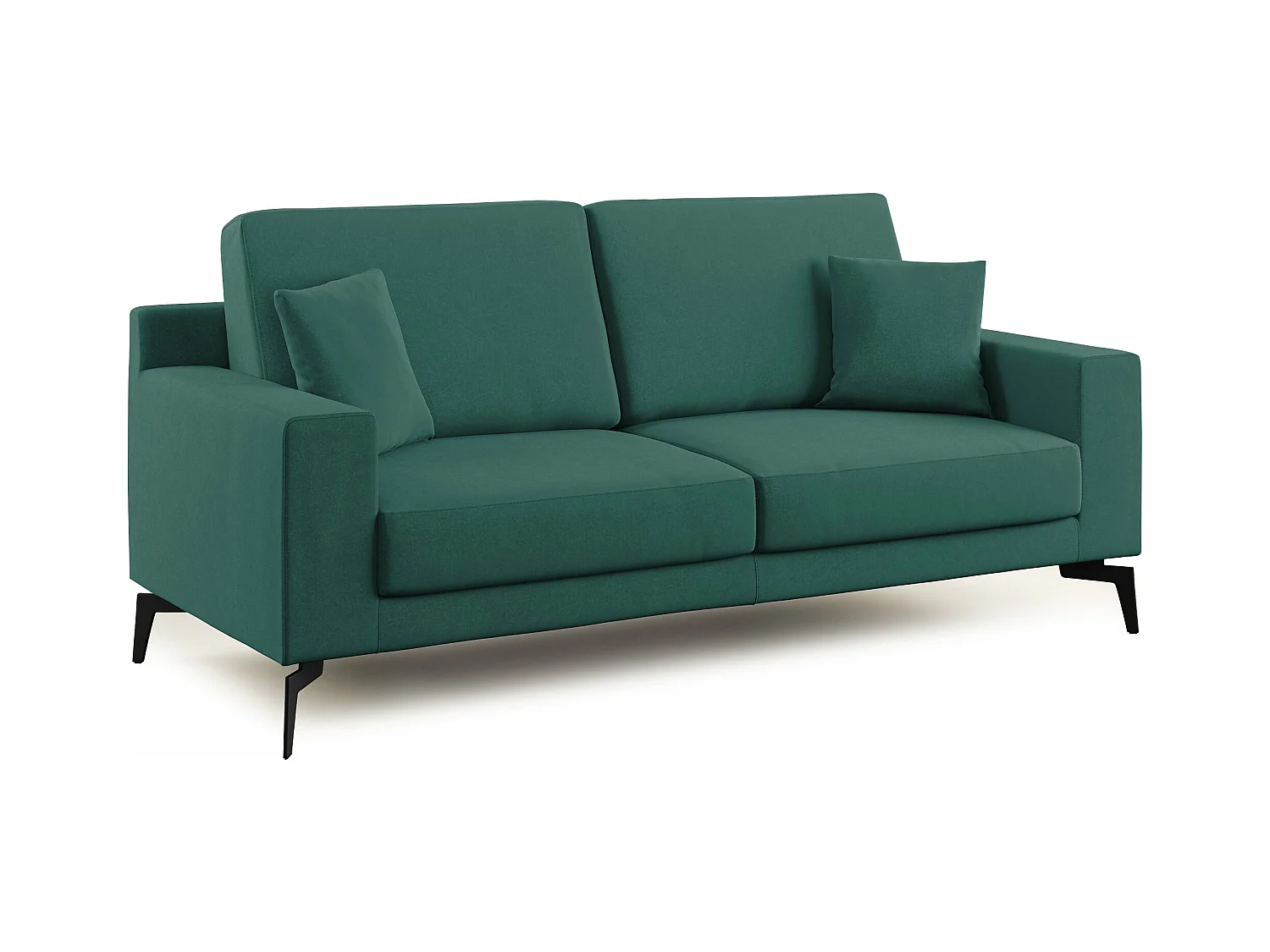 Prestige Canapé moderne en microfibre détachable T11 166 cm  bleu canard