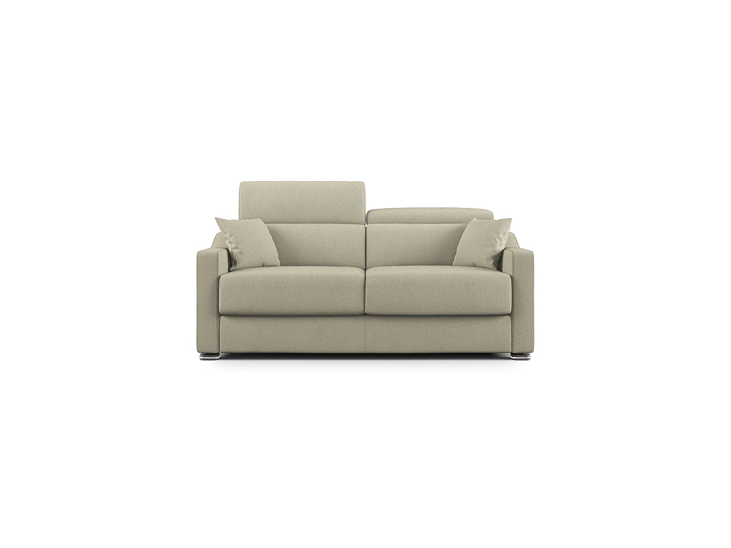 Amber Schlafsofa aus schmutzabweisendem Stoff T05 211 cm (mat. 160x197)  creme