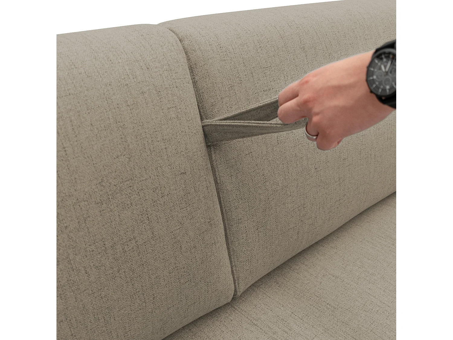 Duna Schlafsofa mit 20 cm Matratze aus wasserfestem Stoff T03 215 cm (mat. 160x197) braun