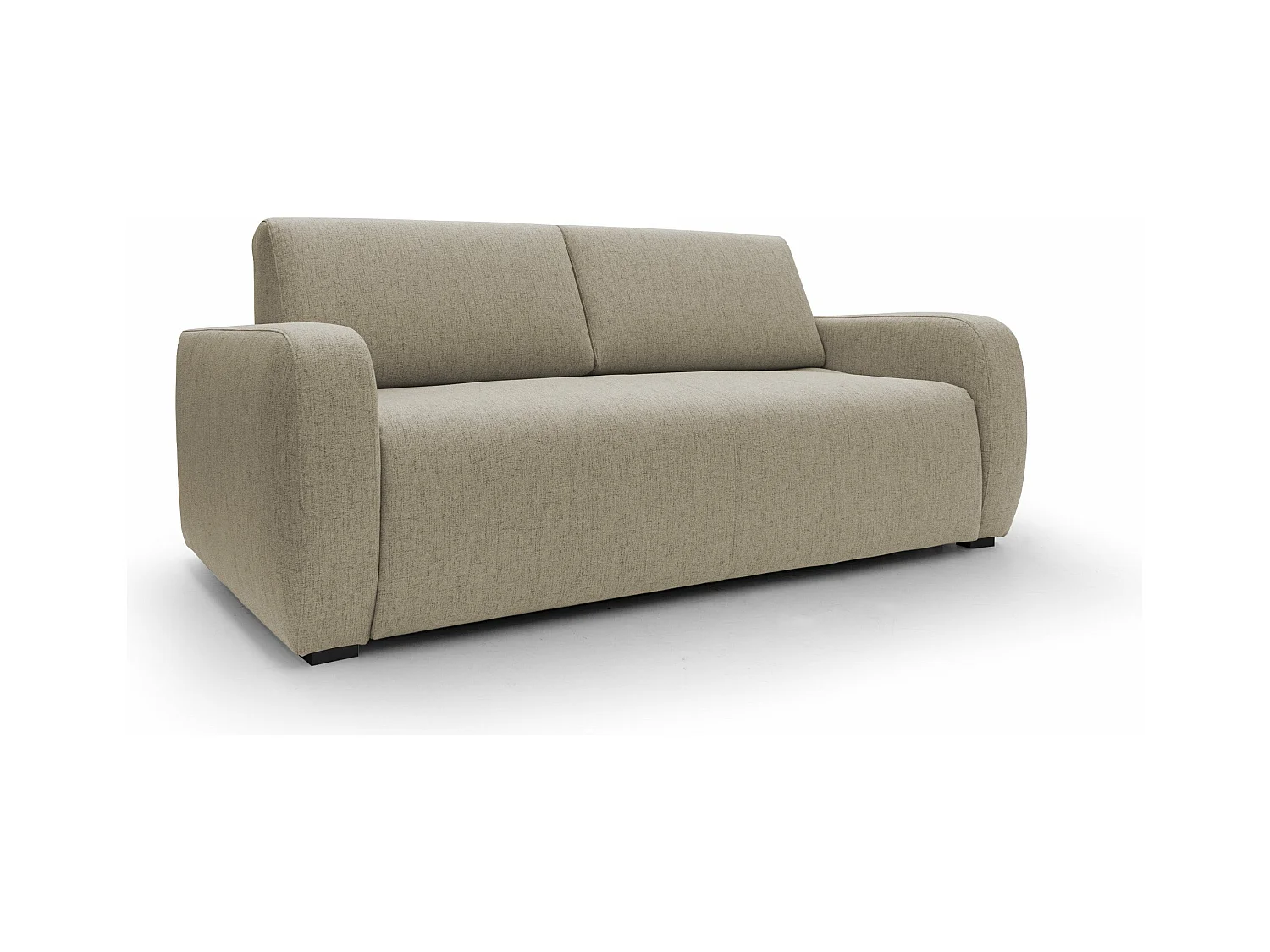 Duna Canapé lit convertible matelas 20 cm en tissu imperméable T03 215 cm (mat. 160x197) brun