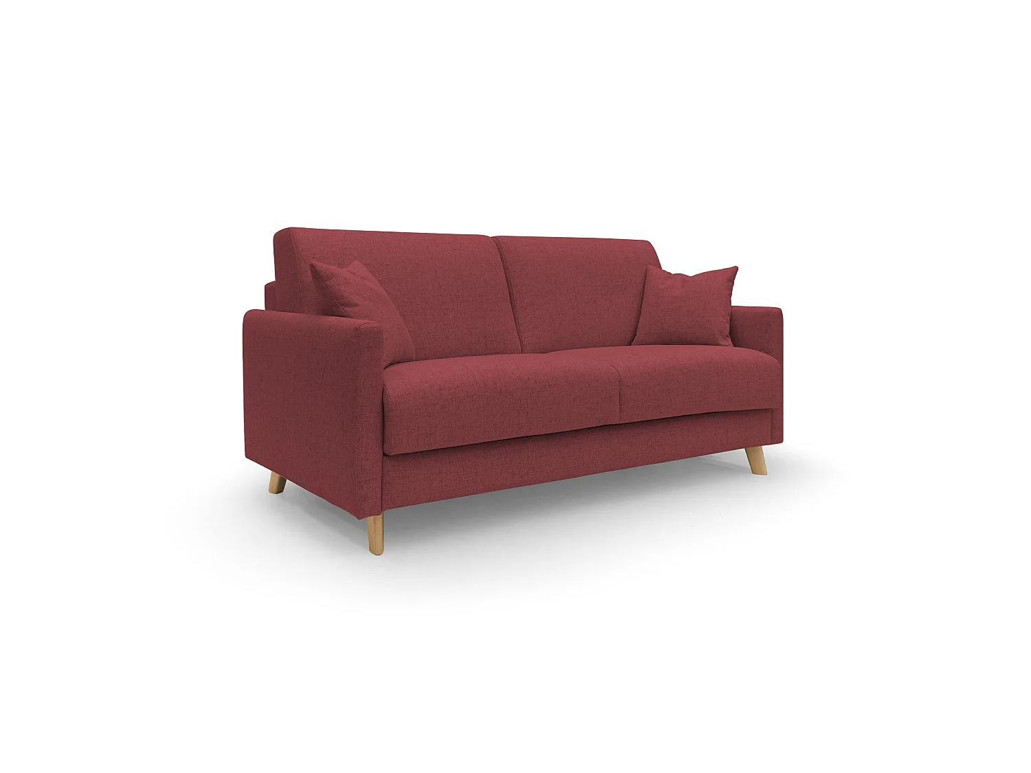 Edgar Sofá cama convertible en tela FELIS impermeable 180 cm (mat. 140x197) Rojo