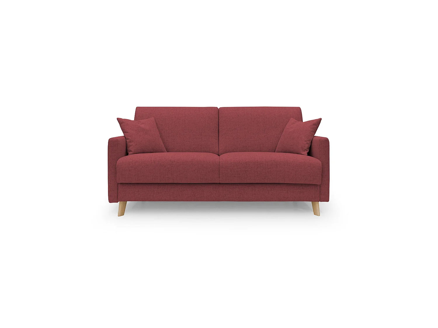 Edgar Sofá cama convertible en tela FELIS impermeable 180 cm (mat. 140x197) Rojo
