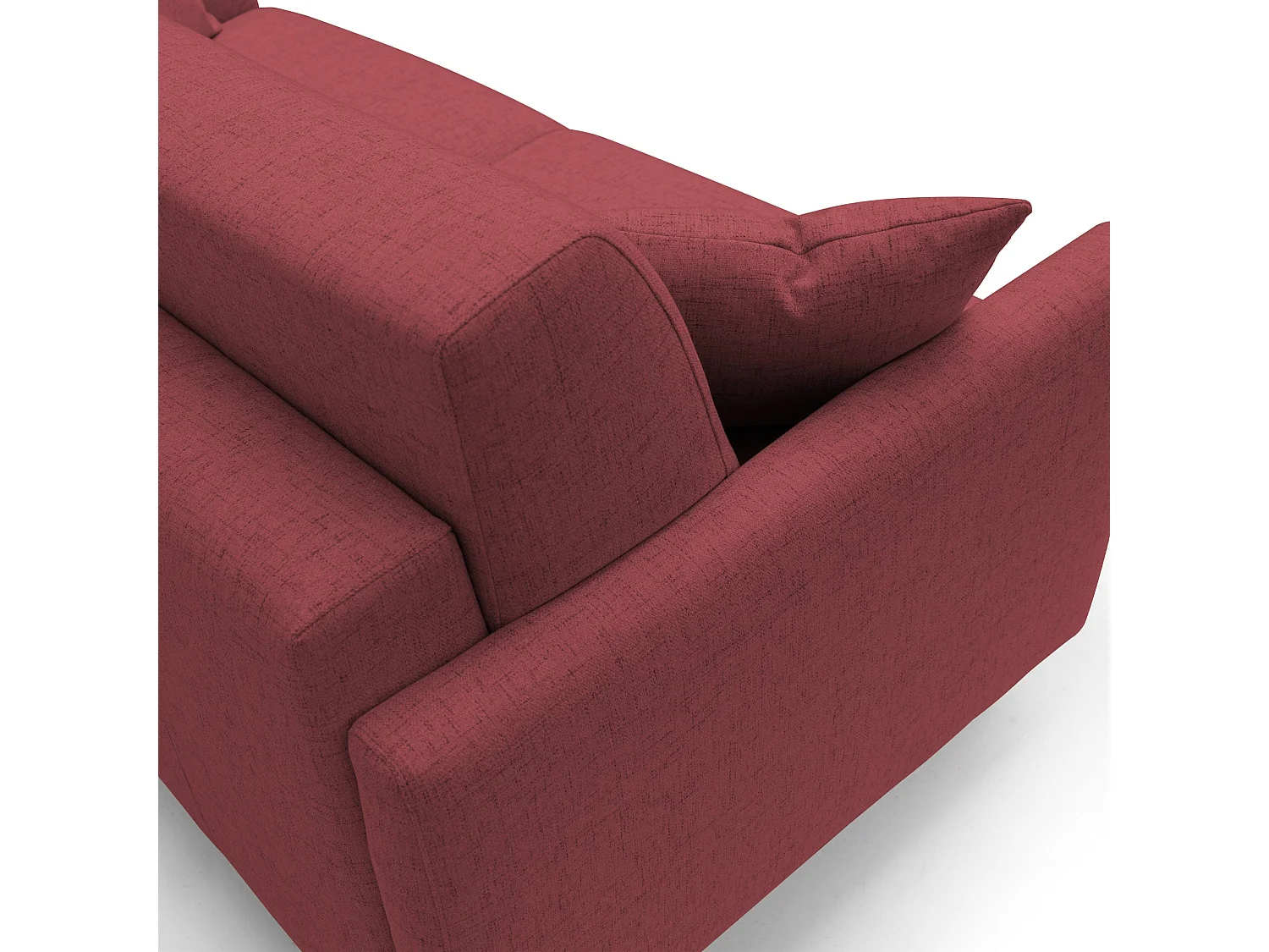 Edgar Sofá cama convertible en tela FELIS impermeable 180 cm (mat. 140x197) Rojo