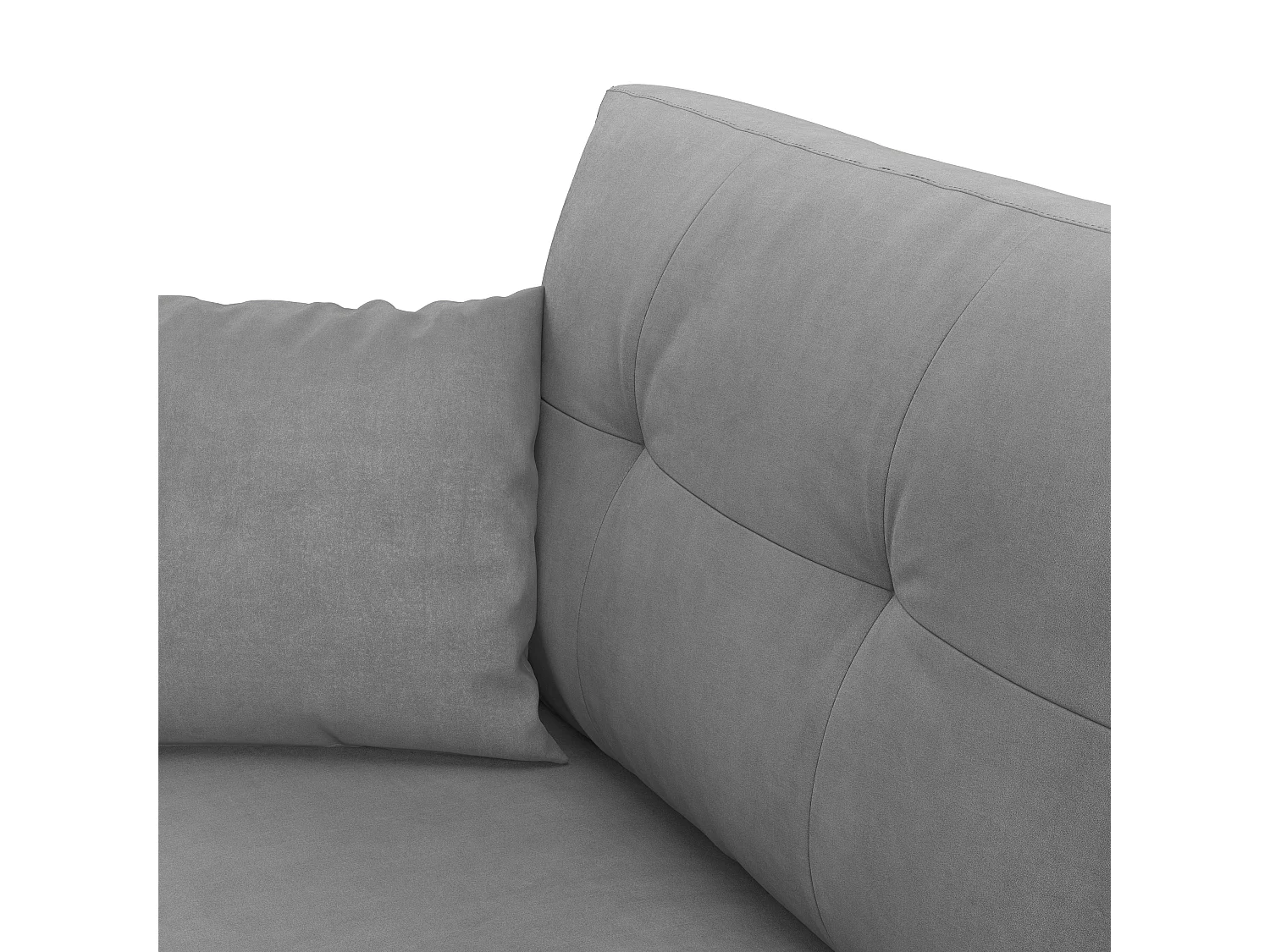 Megan Sofá convertible en microfibra extraíble 188 cm (mat. 140x197) Gris