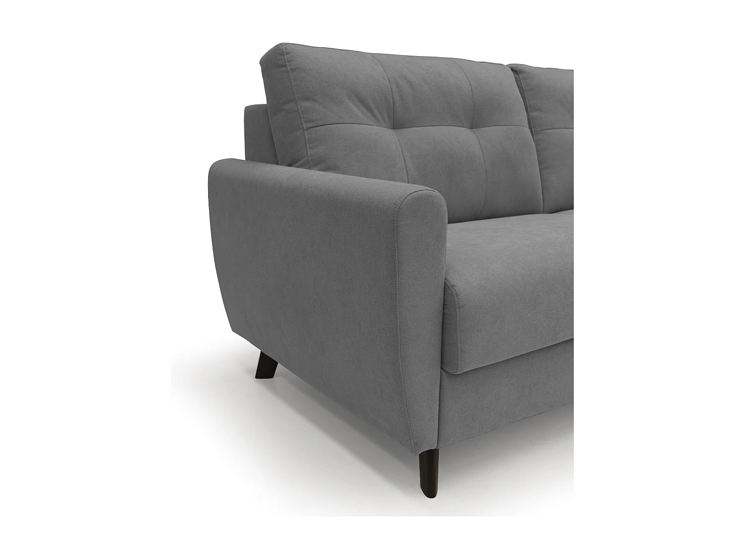 Callisto Schlafsofa aus weichem, wasserfestem Stoff T02 168 cm (mat. 120x197) grau