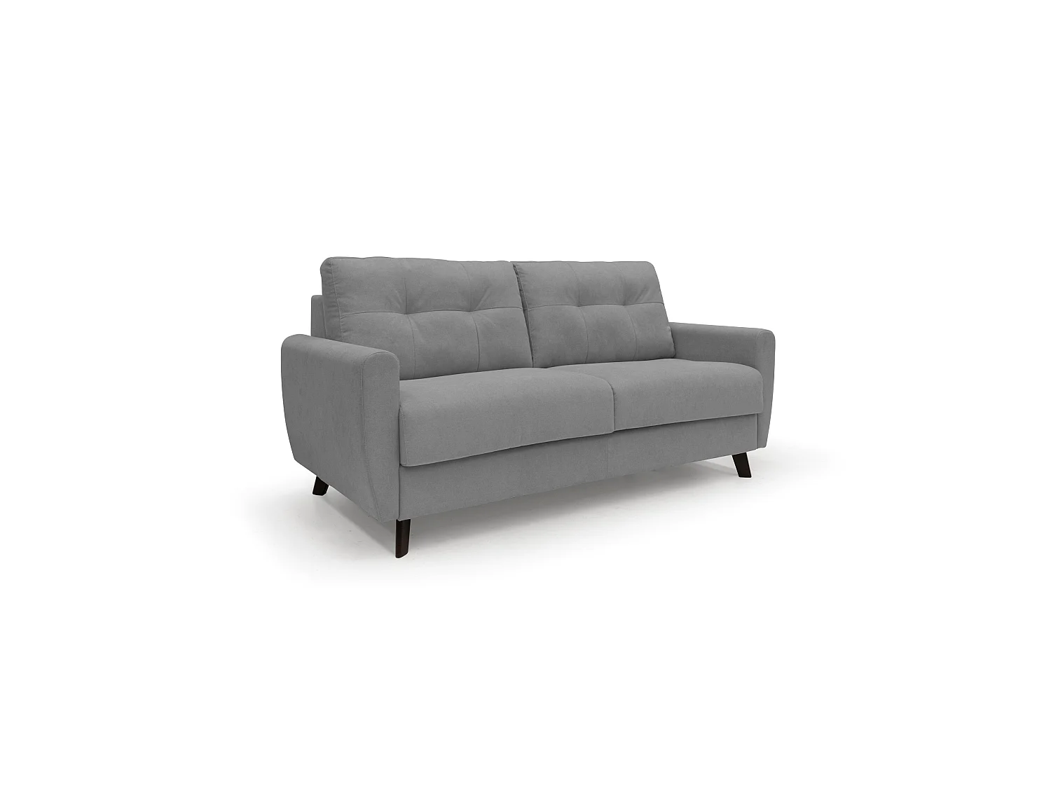 Callisto Canapé lit convertible en tissu doux imperméable T02 168 cm (mat. 120x197) gris