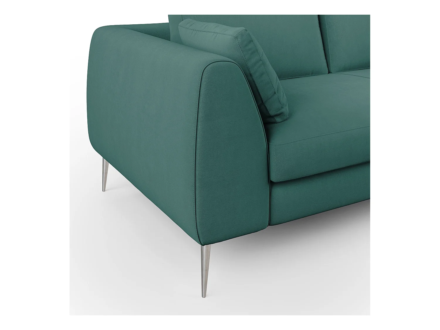 Plano Canapé moderne en microfibre technique détachable T11 176 cm blleu canard