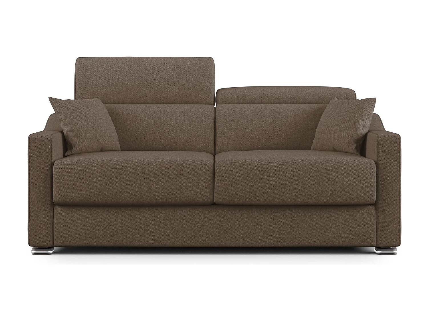 Amber Divano letto matrimoniale in tessuto smacchiabile T05 171 cm (mat. 120x197) marrone